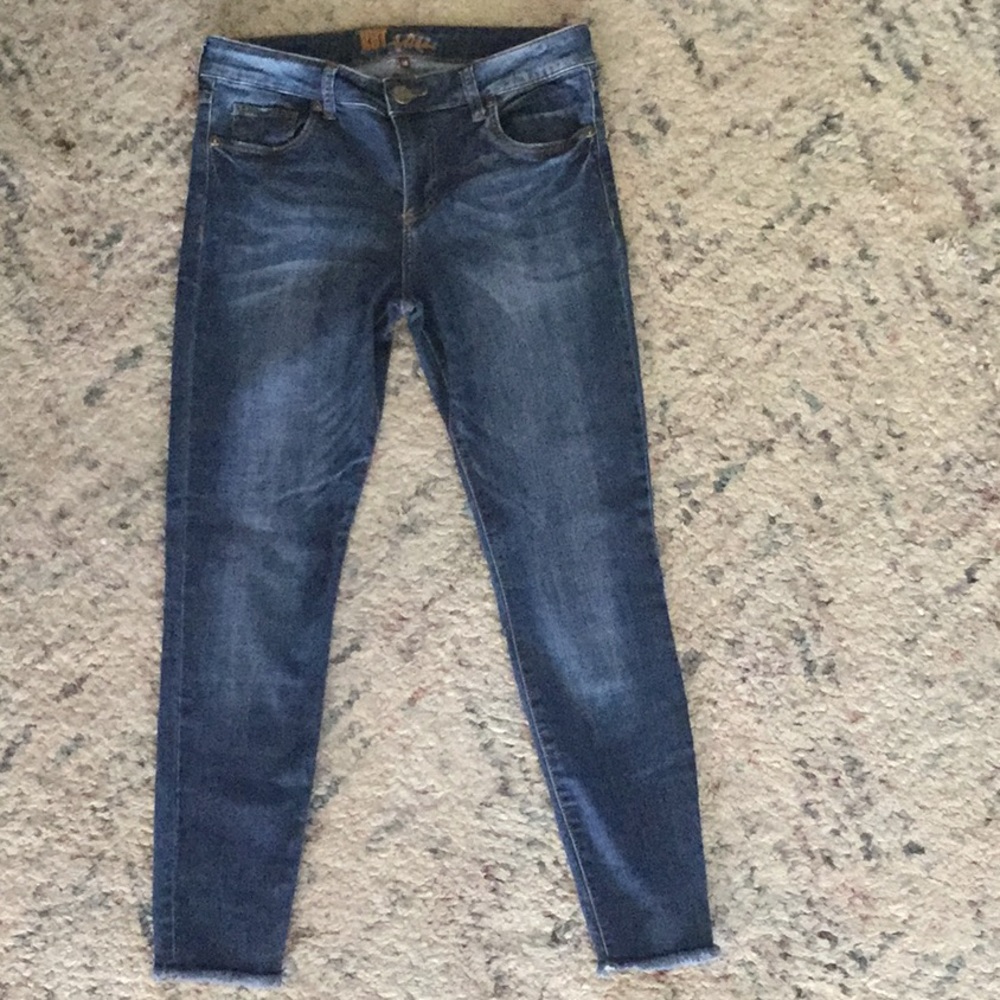Kut From The Kloth Skinny Raw Hem Ankle Crop Jeans